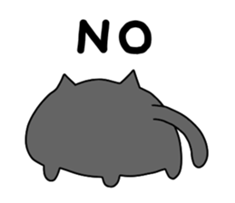 Spherical black cat sticker #9339090