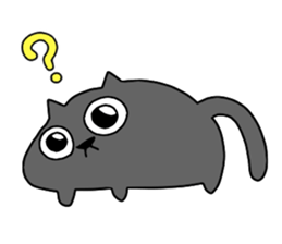 Spherical black cat sticker #9339095