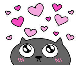 Spherical black cat sticker #9339098