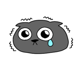 Spherical black cat sticker #9339102