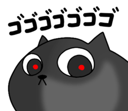 Spherical black cat sticker #9339105