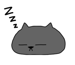 Spherical black cat sticker #9339110