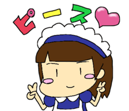 cute maid girl sticker #9339220