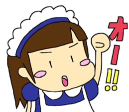 cute maid girl sticker #9339228