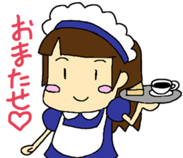 cute maid girl sticker #9339237
