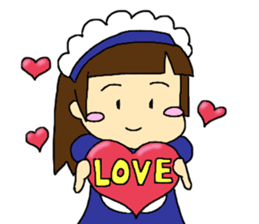 cute maid girl sticker #9339239