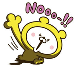 Happy yellow white bear [loose] sticker #9339314