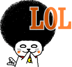 The Seven Afro Cats #1 -Innocent Cat- sticker #9340134