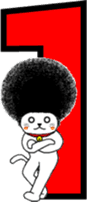 The Seven Afro Cats #1 -Innocent Cat- sticker #9340167