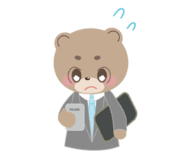 Working cute bear sticker #9342414