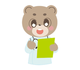 Working cute bear sticker #9342419