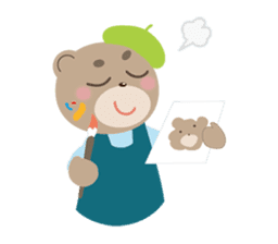 Working cute bear sticker #9342421