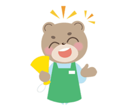 Working cute bear sticker #9342423