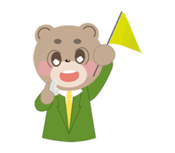 Working cute bear sticker #9342426