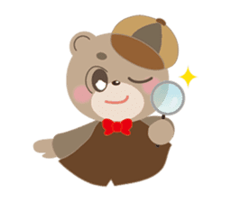 Working cute bear sticker #9342430