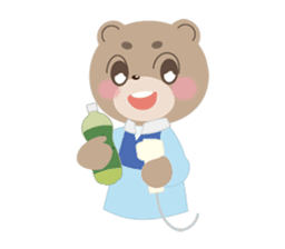 Working cute bear sticker #9342437