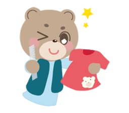 Working cute bear sticker #9342438