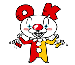 the Clan of the clown dog sticker #9343573