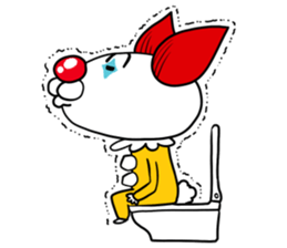 the Clan of the clown dog sticker #9343607