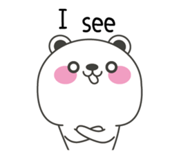 Polar bear carrot and stick3(Eng) sticker #9343653