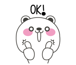 Polar bear carrot and stick3(Eng) sticker #9343654