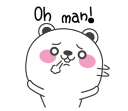 Polar bear carrot and stick3(Eng) sticker #9343656