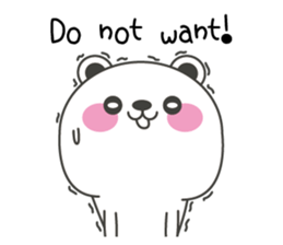 Polar bear carrot and stick3(Eng) sticker #9343657