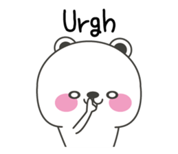 Polar bear carrot and stick3(Eng) sticker #9343659