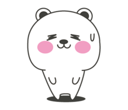 Polar bear carrot and stick3(Eng) sticker #9343660