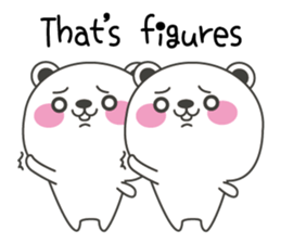 Polar bear carrot and stick3(Eng) sticker #9343663