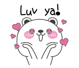 Polar bear carrot and stick3(Eng) sticker #9343664