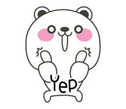 Polar bear carrot and stick3(Eng) sticker #9343665