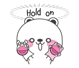 Polar bear carrot and stick3(Eng) sticker #9343670