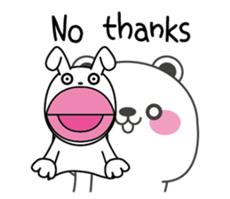 Polar bear carrot and stick3(Eng) sticker #9343675