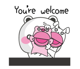 Polar bear carrot and stick3(Eng) sticker #9343676