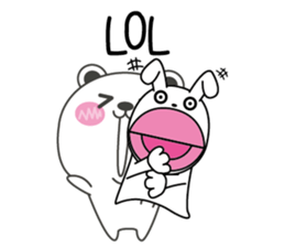 Polar bear carrot and stick3(Eng) sticker #9343677