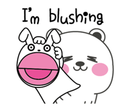 Polar bear carrot and stick3(Eng) sticker #9343678