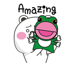 Polar bear carrot and stick3(Eng) sticker #9343681