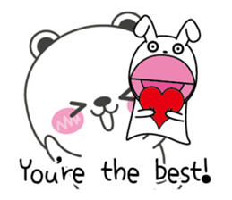 Polar bear carrot and stick3(Eng) sticker #9343683