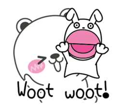 Polar bear carrot and stick3(Eng) sticker #9343684