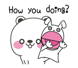 Polar bear carrot and stick3(Eng) sticker #9343685