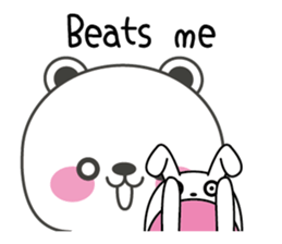 Polar bear carrot and stick3(Eng) sticker #9343686