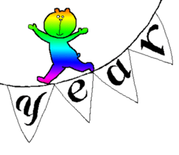 Iridescent bear sticker #9344095