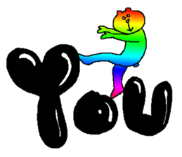 Iridescent bear sticker #9344106