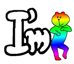 Iridescent bear sticker #9344107