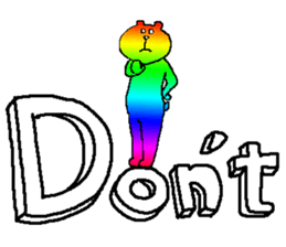 Iridescent bear sticker #9344110