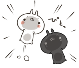 The rabbit which is twins sticker #9344239