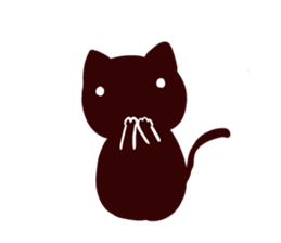 Black gourd cat English edition sticker #9344691