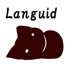 Black gourd cat English edition sticker #9344693