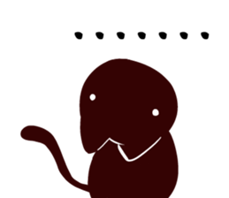 Black gourd cat English edition sticker #9344694